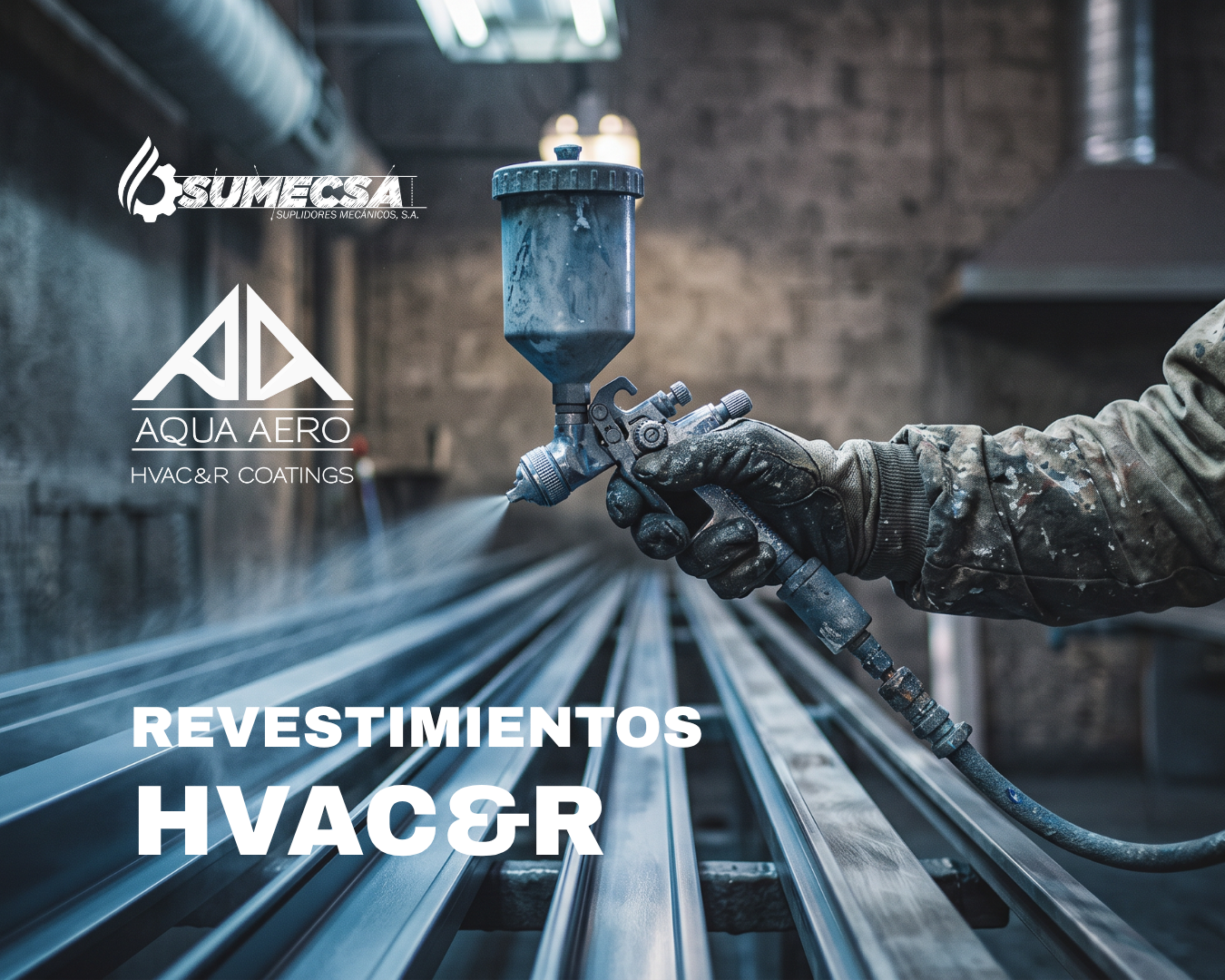 SUMECSA y Aqua Aero HVAC&R Coatings: aplicación de recubrimiento sobre paneles metálicos